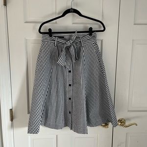 NWT Brooks Brothers gingham tie skirt